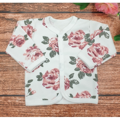 rozpinana bluzeczka dla dziewczynki retro Róża